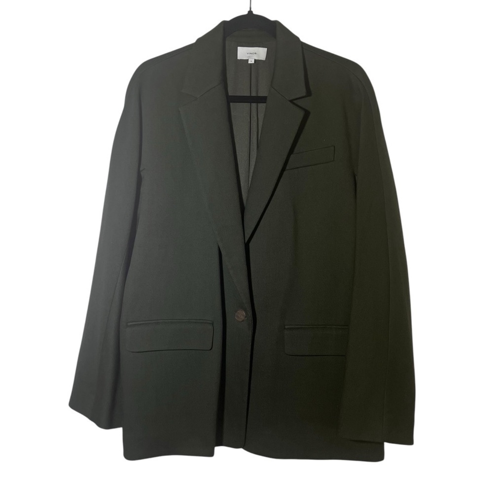 VINCE Green Stretch Cotton Blazer NWT Size 10
